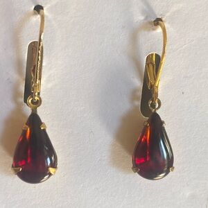 Dark red vintage smooth earrings NEW